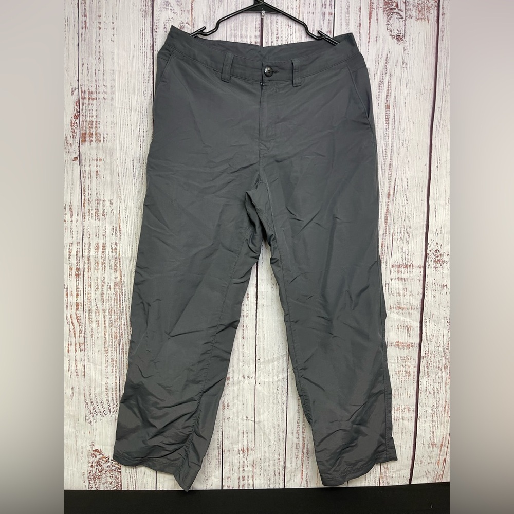 REI Mens Adventure Pants Travel Zipper side pocket  100% Nylon  30x28 RN 37249